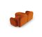 Canapé D'angle Droit "blair", 3 Places, Terracotta, Velours