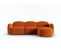 Canapé D'angle Droit "blair", 4 Places, Terracotta, Velours