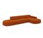 Canapé D'angle Droit "jodie", 4 Places, Terracotta, Tissu Structurel