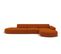 Canapé D'angle Droit "jodie", 4 Places, Terracotta, Tissu Structurel