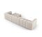 Canapé D'angle Droit Modulable "serena", 5 Places, Beige, Tissu Structurel