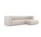 Canapé D'angle Droit Modulable "serena", 3 Places, Beige, Tissu Structurel