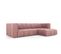 Canapé D'angle Droit Modulable "serena", 3 Places, Rose, Tissu Structurel