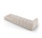 Canapé Modulable Droit "serena", 4 Places, Beige, Tissu Structurel