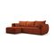 Canapé D'angle Gauche Convertible Coffre De Rangement "kaelle", 4 Places, Terracotta, Tissu Chenille