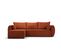 Canapé D'angle Gauche Convertible Coffre De Rangement "kaelle", 4 Places, Terracotta, Tissu Chenille