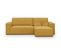 Canapé D'angle Convertible Réversible 4 Places De Rangement En Tissu Jaune Moutarde - Livia New