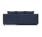 Canapé D'angle Droit Convertible Mika 3 Places Tissu Bleu Foncé L218 X P98/145 X H84 Cm