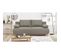 Banquette Convertible 3 Places Mika - Tissu Beige - Coffre De Rangement - L 192 X H 84 X P 93 Cm