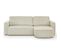 Canapé D'angle Convertible Et Réversible 3 Places Galet - Velours Côtelé Beige - 238 X 154 X 86 Cm