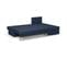 Teijo Canapé D'angle Convertible - Tissu Bleu Foncé - L 197 X P 91/132 X H 82 Cm