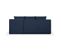 Teijo Canapé D'angle Convertible - Tissu Bleu Foncé - L 197 X P 91/132 X H 82 Cm