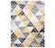 Tapis Salon Jaune Gris Beige Triangles Zigzag Fin 120x170 Toscana