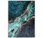 Tapis Salon Vert Foncé Doré Marbre Vagues Fin 120x170 Toscana