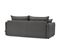 Canapé convertible 3 places avec coffre MARCEAU tissu gris foncé