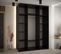 Armoire Davos 1 à Portes Coulissantes 235,2/180/60 3 Portes (noir/artisan/argent)