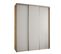 Armoire Davos 1 à Portes Coulissantes 235,2/190/45 3 Portes (artisan/blanc/argent)