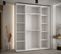 Armoire Davos 1 à Portes Coulissantes 235,2/190/45 3 Portes (blanc/artisan/argent)