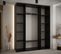 Armoire Davos 1 à Portes Coulissantes 235,2/190/45 3 Portes (noir/artisan/argent)