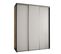 Armoire Davos 1 À Portes Coulissantes 190x60x235.2 Cm - 3 Portes - Noir Et Blanc