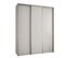 Armoire Davos 1 À Portes Coulissantes 200x45x235.5 Cm - 3 Portes - Blanc Et Argent