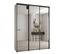 Armoire Davos 2 À Portes Coulissantes 200x45x235.5 Cm - 3 Portes - Noir Et Blanc