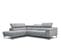 Canapé D'angle Gauche 5 Places Tissu Gris Clair - Fiero