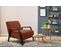 Fauteuil Fixe Tissu Marron Noix - Kobe