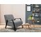 Fauteuil Fixe Tissu Gris - Kobe