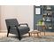 Fauteuil Fixe Tissu Gris Foncé - Kobe