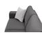 Canapé D'angle Droit 4 Places Tissu Graphite Et Gris  - Otto