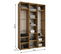 Armoire 3 Portes Como 1 - 150x40x245.5 Cm (blanc/or)