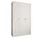 Armoire 3 Portes Como 1 - 150x40x245.5 Cm (blanc/or)