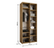 Armoire 2 Portes Como 2 - 100x50x245.5 Cm(blanc/noir)