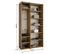 Armoire 3 Portes Como 2 - 120x40x245.5 Cm (blanc/noir)