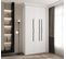 Armoire 3 Portes Como 2 - 120x40x245.5 Cm (blanc/noir)