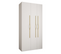 Armoire 3 Portes Como 2 - 120x40x245.5 Cm (blanc/or)