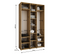 Armoire 3 Portes Como 2 - 120x40x245.5 Cm (cachemire/or)