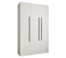 Armoire 3 Portes Como 2 - 150x40x245.5 Cm (blanc/noir)