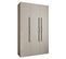 Armoire 3 Portes Como 2 - 150x40x245.5 Cm (cachemire/noir)