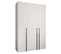 Armoire 3 Portes Como 3 - 160x50x245.5 Cm (blanc/noir)