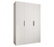 Armoire 3 Portes Como 4 - 160x50x245.5 Cm (blanc/noir)