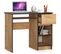 Bureau D'ordinateur Droit Piksel Chêne Craft 90 Cm 1 Porte 1 Tiroir Façade Chêne Craft