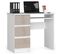 Bureau D'ordinateur Gauche A6 Blanc 90 Cm 3 Tiroirs Façade Cappuccino Brillant 1 Étagère