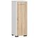 Armoire Salle De Bains Fin Blanche 30 Cm 1 Porte Façade Chêne Sonoma 2 Étagères 30x30x85 Cm