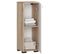 Armoire Salle De Bains Fin Chêne Sonoma 30 Cm 1 Porte Façade Blanche 2 Étagères 30x30x85 Cm