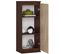 Vitrine Armoire Akord W40 Wengé 40 Cm 1 Porte Façade Chêne Sonoma 3 Étagères 40x30x99 Cm