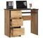 Bureau D'ordinateur Gauche A6 Chêne Craft 90 Cm 3 Tiroirs Façade Chêne Craft 1 Étagère 90x50x77