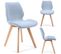 Lot De 4 Chaises De Salle à Manger En Tissu Sj.0159 Bleu