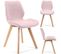 Lot De 4 Chaises De Salle à Manger En Tissu Sj.0159 Rose